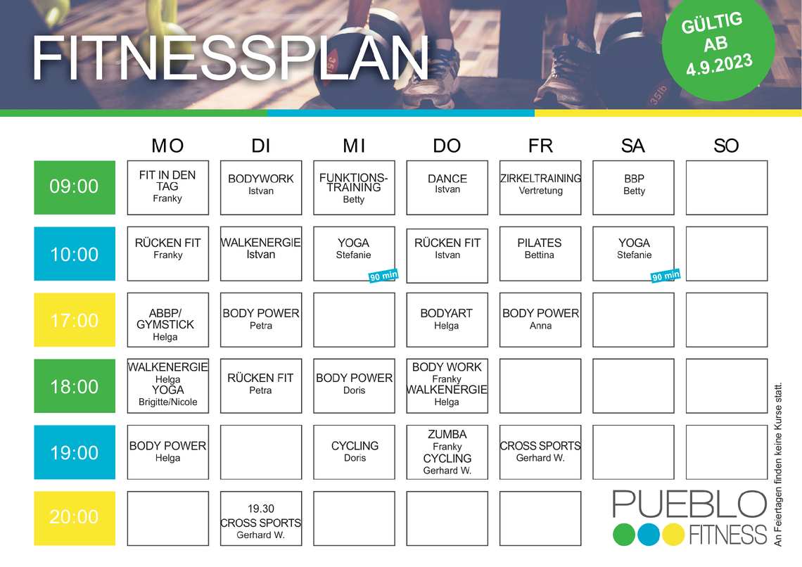 Gruppentrainingsplan