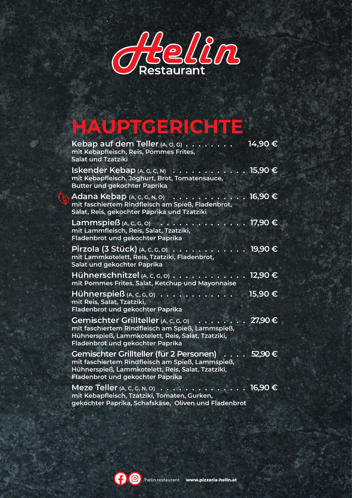 2025 01 08 Speisekarte A4 hoch mit Preise red