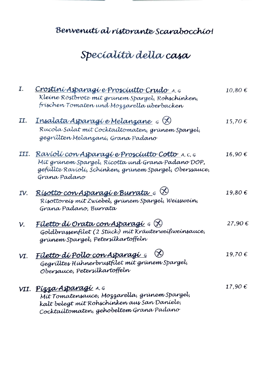 Spezialitätenkarte ab 04.2026