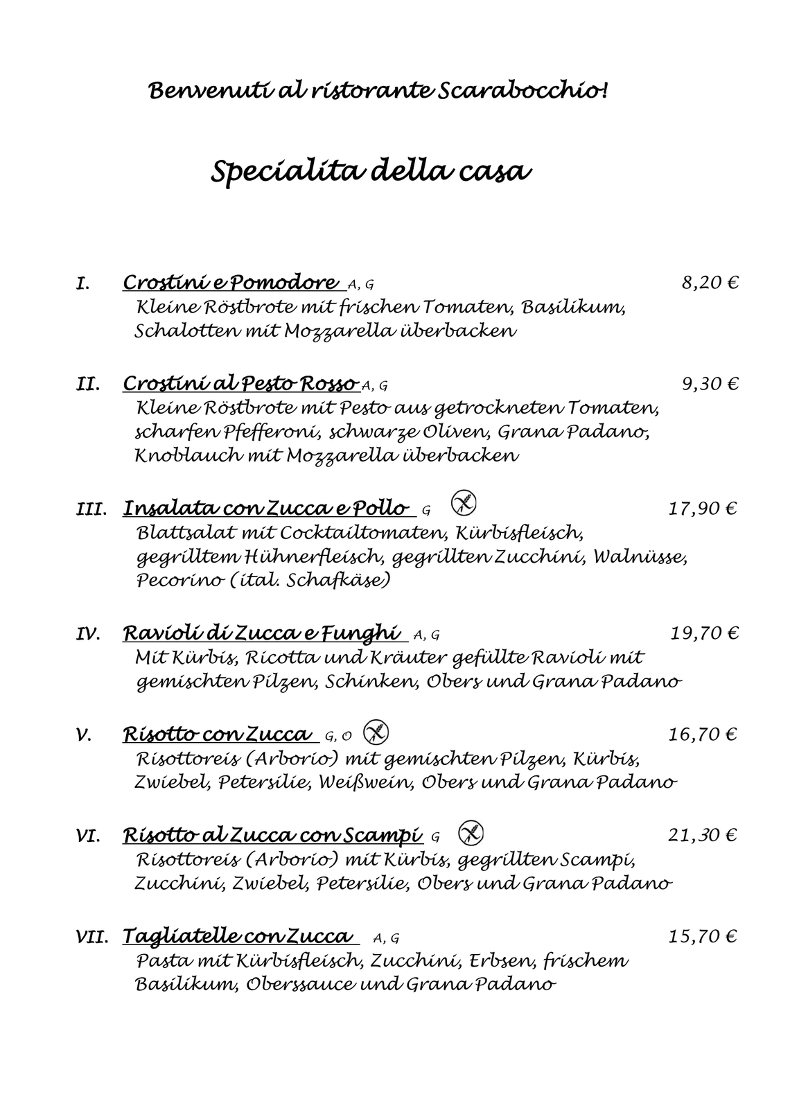Spezialitätenkarte ab 10.2026