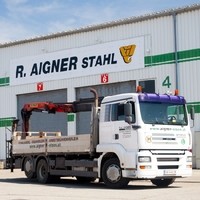 R. AIGNER - EISEN METALL, KRÄNE u. HEBEBÜHNEN, CONTAINER