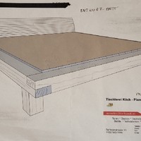 Tischleier Köck Bett Skizze