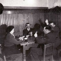 Tarock Partie in der alten Gaststube um 1960