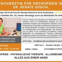 Fachärztin für Orthopädie Dr. Renate Göschl