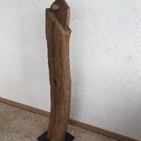 Säule aus Alt-Eiche mit Holznagel,  Unikat