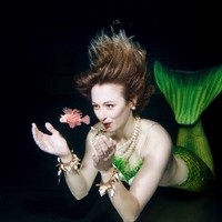 Unterwasser Fotoshooting Parthl Martin Miss Mermaid 2019 mit Feuerfisch