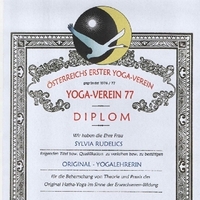 Diplom Original Hatha Yoga Lehrerin   YOGA VEREIN 77
