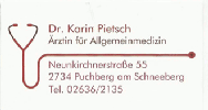 Dr. Karin Pietsch - Ärztin für Allgemeinmedizin