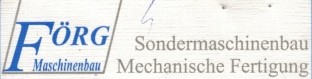 Johann Förg | Maschinenbau | Sondermaschinenbau - Mechanische Fertigung