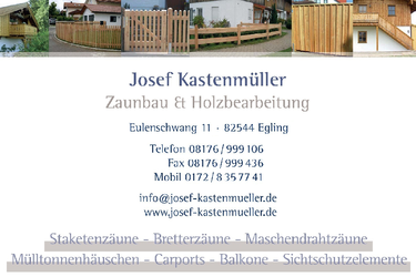 Josef Kastenmüller Zaunbau & Holzbearbeitung
