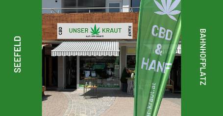CBD und Hanf Shop | Unser Kraut Seefeld | Bahnhofplatz - direkt gegenüber Bahn- und Busterminal 
