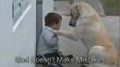 Sweet Mama Dog Interacting with a Beautiful Child with Downs Syndrome