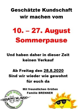Sommerpause