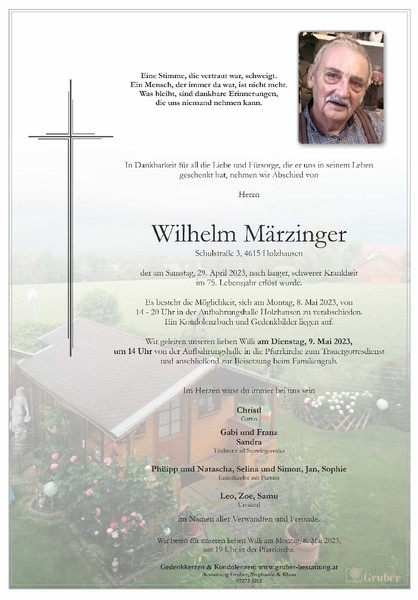 Beerdigung von Märzinger Wilhelm