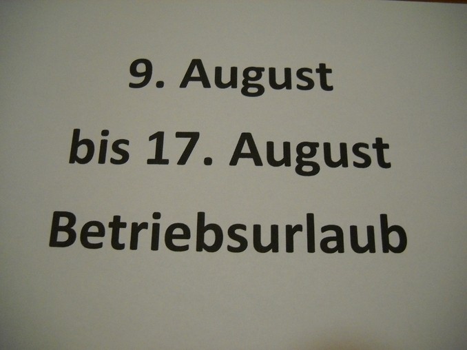 Betriebsurlaub