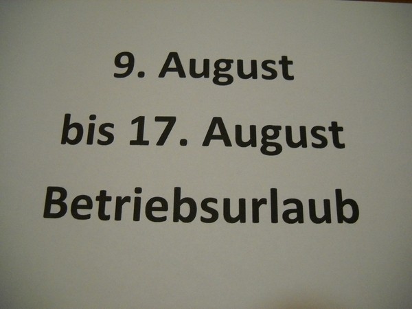 Betriebsurlaub