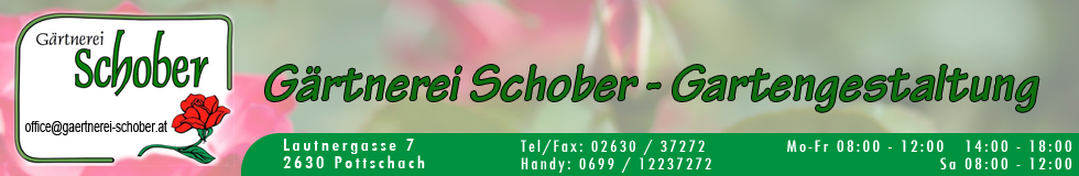 Gartnerei Schober Banner
