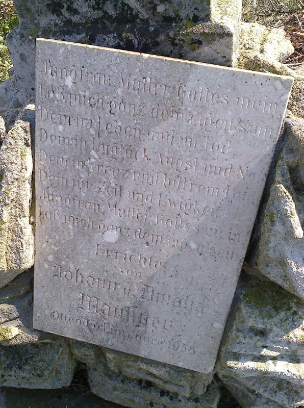 Schriftplatte nachher