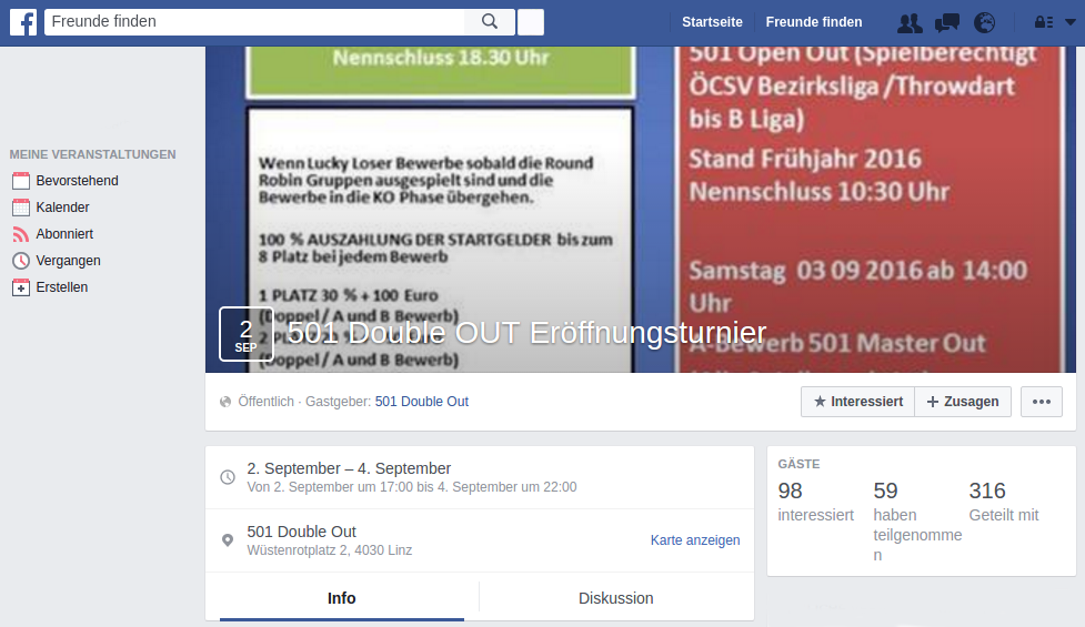 Double Out Eröffnung Facebookevent