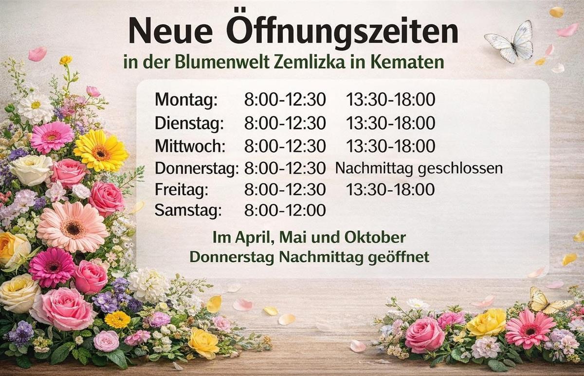 Neue Öffnungszeiten Kematen